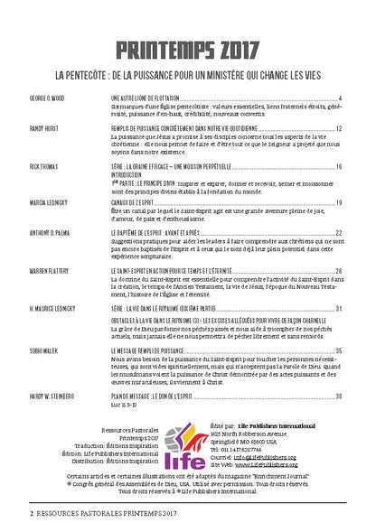 La Pentecôte: De la puissance pour un ministère qui change les vies | Ressources pastorales numéro 10
