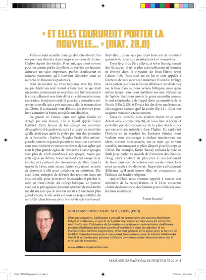 La prédication: Les femmes dans le ministère - La validation divine | Ressources pastorales numéro 16