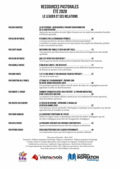 Le leader et ses relations | Ressources pastorales numéro 20