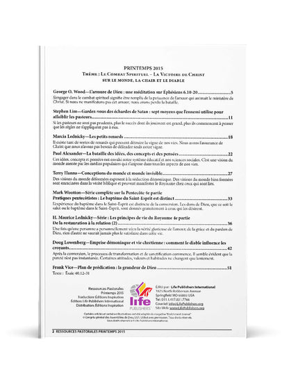 Le combat spirituel | Ressources pastorales numéro 4