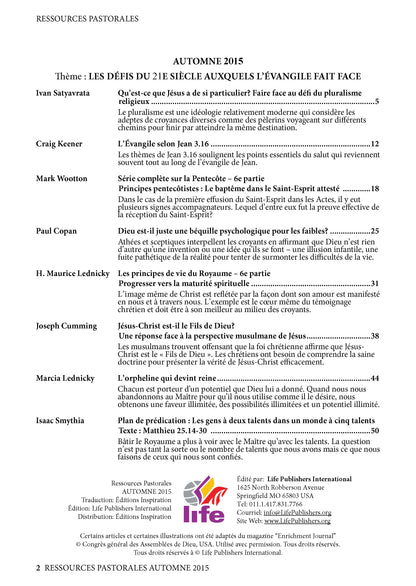 Le discipolat: Le mandat oublié | Ressources pastorales numéro 9