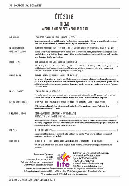 La famille | Ressources pastorales numéro 8